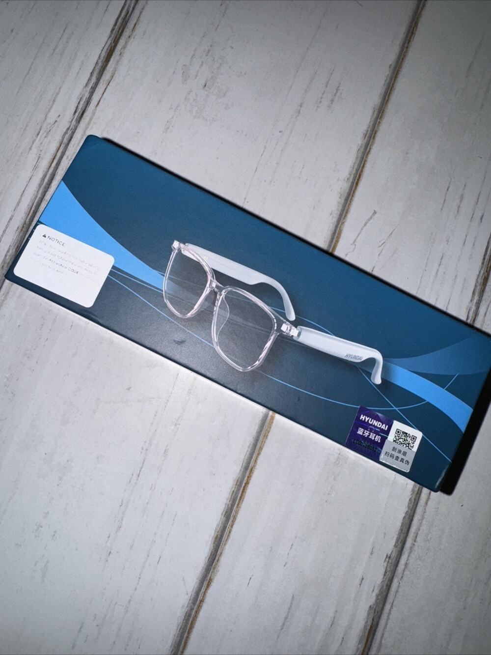 Hyundai HY-C8Pro Smart Glasses Eyeglasses Frame, True Wireless, White Brand New